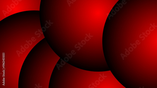 Abstract sphere composition dramatic shades deep crimson forms and dark elegant design and intense visual impact bold colors and unique art.