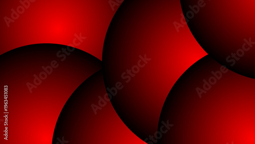 Dynamic abstract background red spheres with smooth gradient and dramatic light and depth of field elegant design and vibrant color palette and visually striking modern composition.
