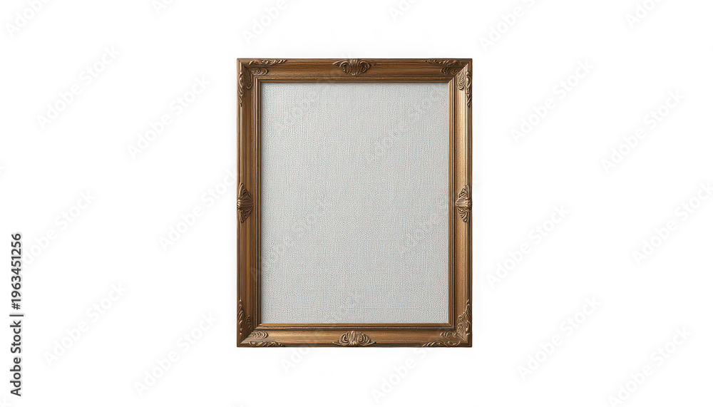 Fototapeta premium A gold picture frame on transparent background