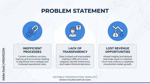 Business Problem Statement Presentation Slide Infographic Template