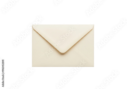 Elegant cream-colored envelope with a simple gold seal closure