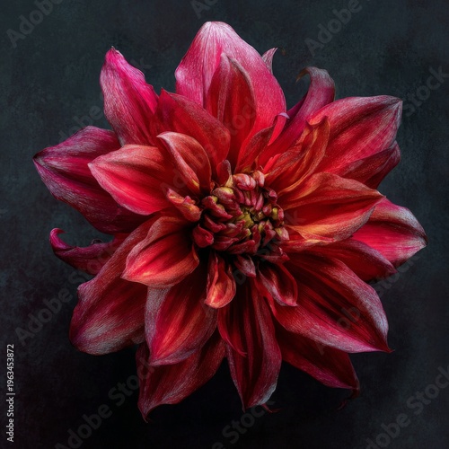 red ambrosia flower on a dark background