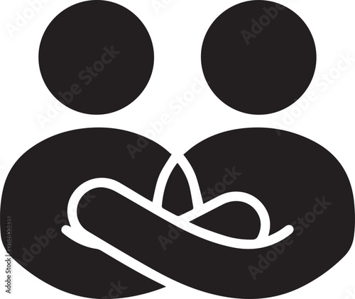 Vector illustration of a stylized face with a peace sign mouth isolated on transparent background