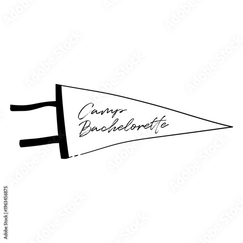 camp bachelorette flag sign