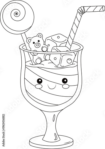Cocktail coloring pages