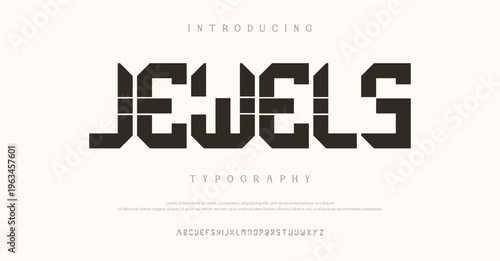 Introducing Jewels Typography with Geometric Font Style