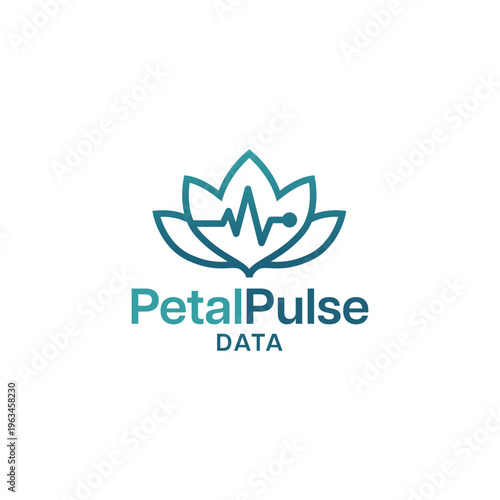 Petalpulse data depicting a lotus and pulse, perfect for showcasing health and wellness concepts in a vibrant, modern way.