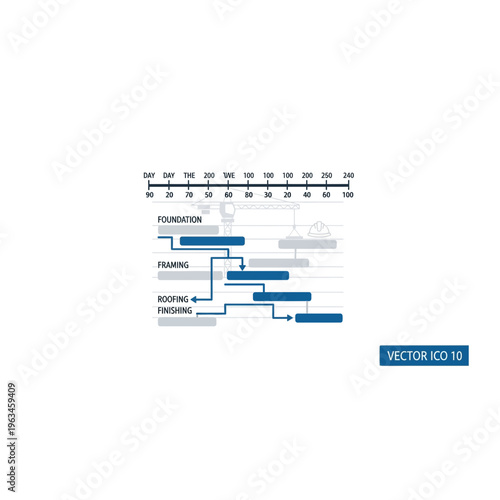 Project management timeline gantt chart for business scheduling