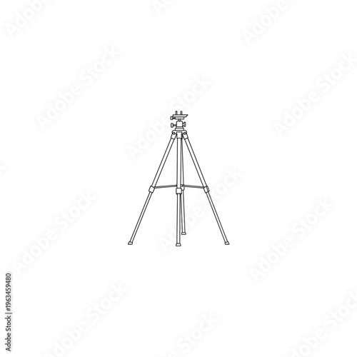Professional camera tripod equipment illustration for photography