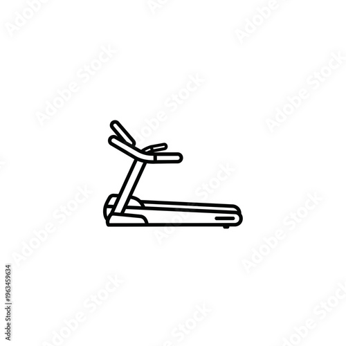 Treadmill exercise machine outline icon