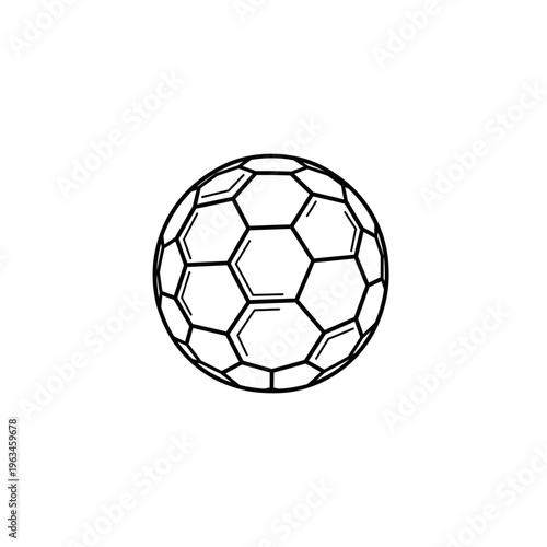 Classic soccer ball sketch illustration