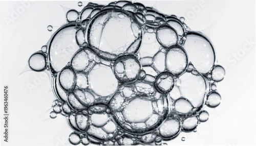 Gigapixel Standard V2 4x Clear Water-Like Bubbles Forming Chemical Structure