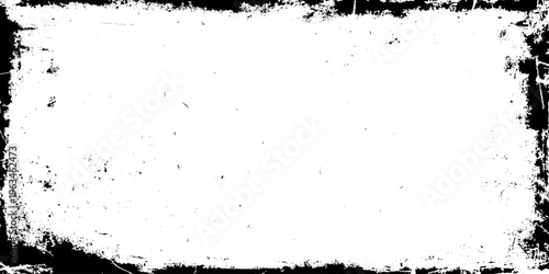 Vintage grunge texture background with distressed black and white border
