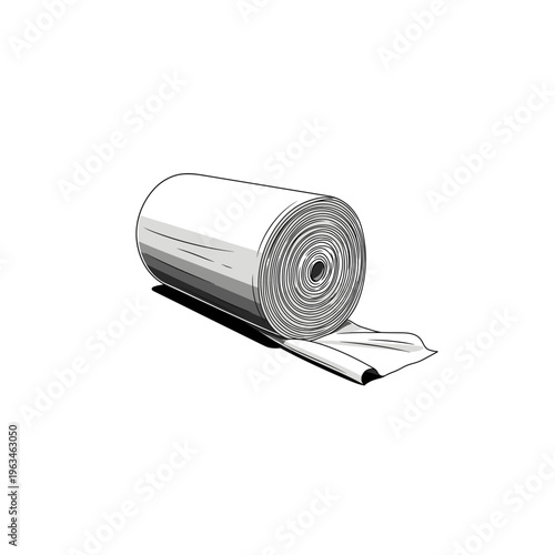 Industrial fabric roll raw textile material