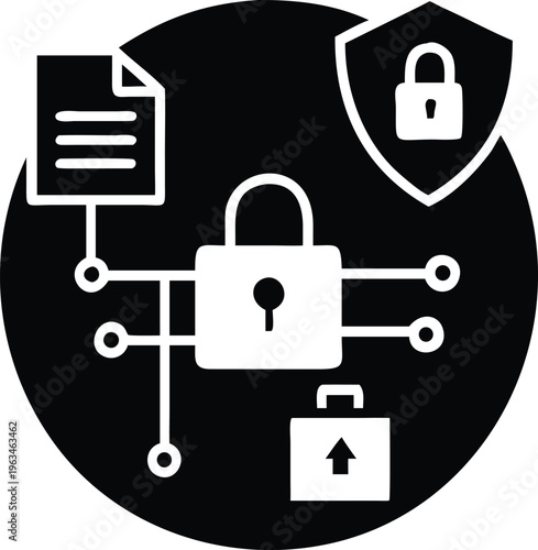 Modern bathroom with floating sink and toilet paper roll storage isolated on transparent background, isolated on white background, Vector