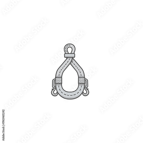 Heavy duty industrial lifting strap icon
