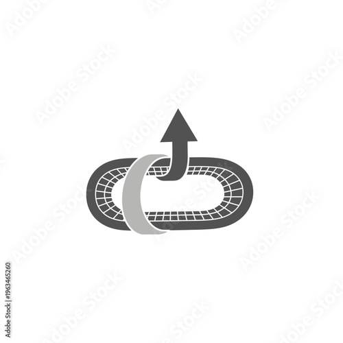 Industrial lifting sling icon for heavy equipment