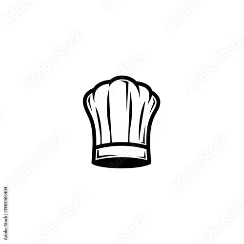 Traditional chef hat icon illustration for culinary and professional kitchen