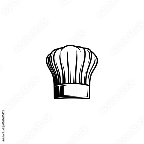 Chef hat illustration minimalist vector line art