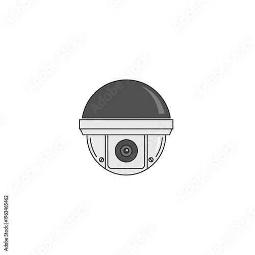 Dome security camera vector icon