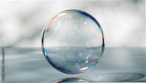 Gigapixel Standard v2 4x Showcase of a Single Large Perfectly Formed Soap Bubble