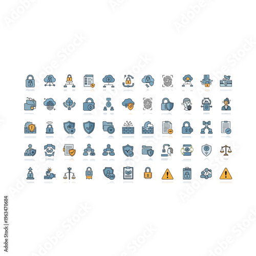 Corporate business icon set for professional communication