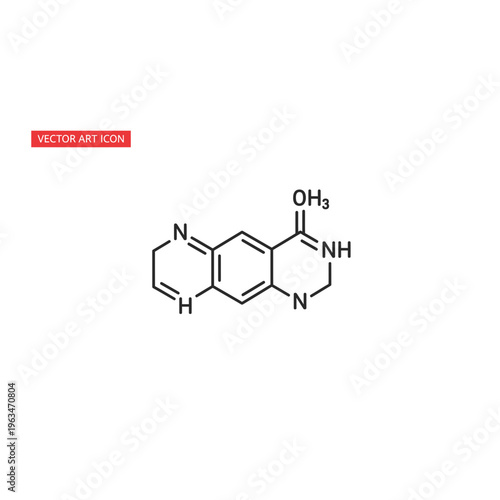 Chemical structure diagram of molecular bond