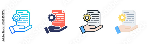 Proposal Icon Set Vector Collection Isolated In Black And White