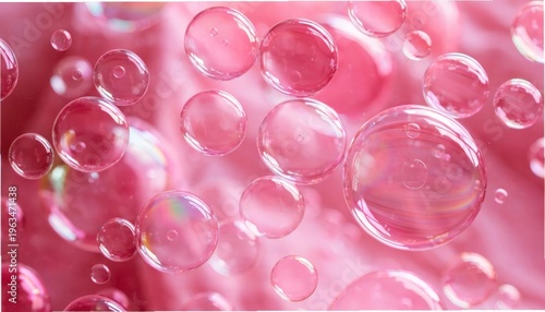 Pink Semi-Transparent Bubbles Scattered Randomly Gigapixel Standard V2 4x