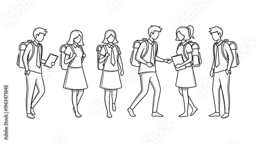 Student interaction scene: capturing a candid moment of interaction among students in their everyday college life.