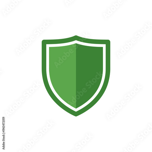 Green shield icon with white outline symbolizing protection