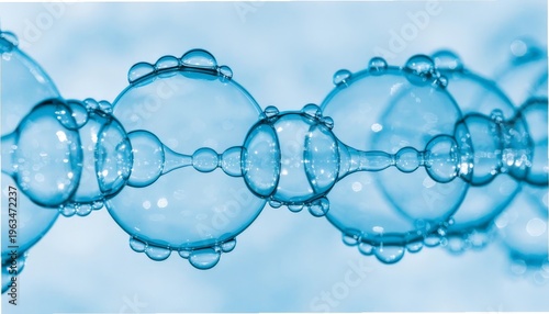 Light Cyan Bubbles Forming Linear Molecular Structure Gigapixel Standard v2 4x