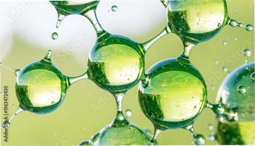 Lime Green Organic Molecule Structure Round Liqui Gigapixel Standard V2 4x