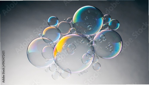 Many Small and Large Perfectly Formed Soap Bubbles Gigapixel Standard v2 4x
