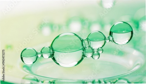 Mint Green Translucent Bubbles Forming a Simple Macro Gigapixel Image v2 4x