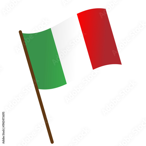 Developing Italy (Italian Republic) Europe Flag