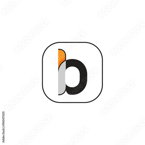 Stylized lowercase B letter logo in rounded square icon