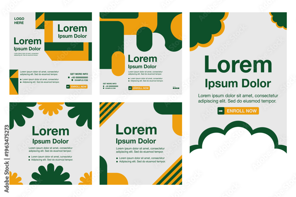 Fototapeta premium Social media post template Set