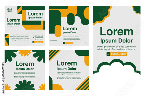 Social media post template Set