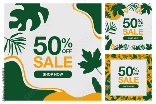 Social media post template Set