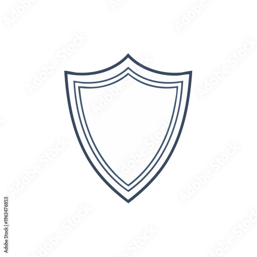 Free Download Simple outline shield icon within a circle representing security and protection - GFXLoad