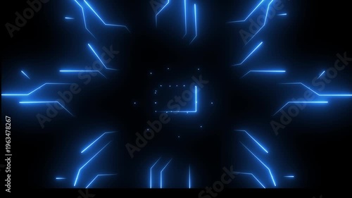  Neon AI Chip Processor - Artificial Intelligence, Machine Learning and Cybernetic Brain Concept