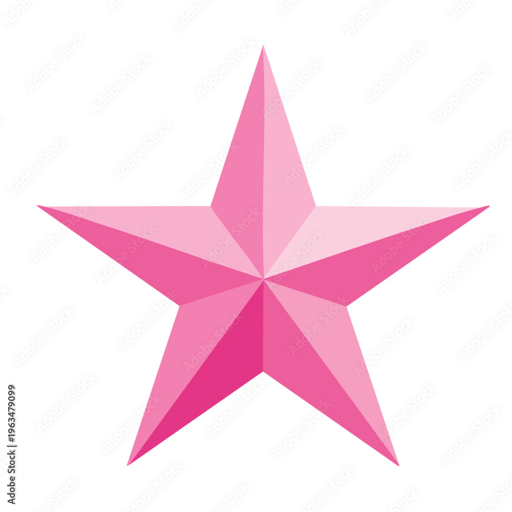 Obraz premium Simple Geometric Pink Star Icon