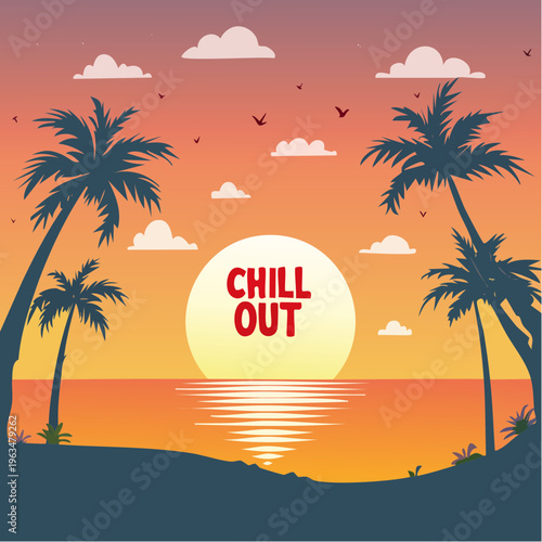CHILL OUT! – illustration tropicale et ambiance musicale relax