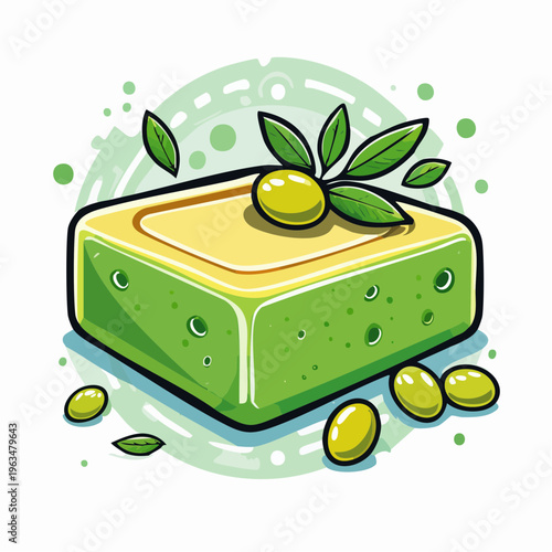 Savon artisanal à l’huile d’olive avec olives fraîches – soin naturel et cosmétique bio