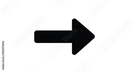 A simple black arrow pointing to the right on a white background