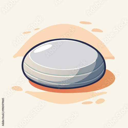 Pierre de massage lisse en illustration zen