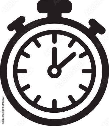 A monochrome visual of a stopwatch, meticulously capturing the precision and urgency of time. 