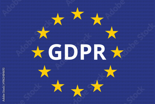 Gdpr general data protection regulation eu flag