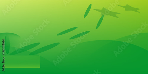 Abstract green and yellow color background. Vector illustration